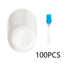 Baking Liner for Air Fryer Oven Microwave, Jumbo Paper Cupcake Liners Food Grade Oil Resistant Waterproof Disposable Trays for 3-6L Airfryer Round