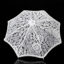 Blonde Brudeparaply Udsøgt Bryllupstilbehør Vintage Stil Håndlavet Rustfrit Stålramme Elegant Parasol Til Udendørs Begivenheder, Kirkeceremonier