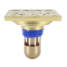 Removable Cover Floor Drain, Thickened Copper Main Panel with Antireflux Anti-Return Odor Protection, Porous Filter Screen for Toilets Balconies