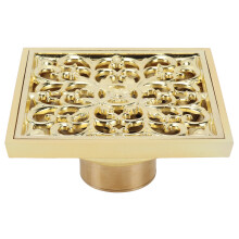 Removable Cover Floor Drain, Thickened Copper Main Panel with Antireflux Anti-Return Odor Protection, Porous Filter Screen for Toilets Balconies