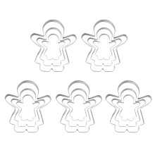 Stainless Steel Gingerbread Cookie Cutters Set, Holiday Baking Molds with Boy Girl Shapes, Durable Versatile Kitchen Tool for Cookies Cakes Chocolate