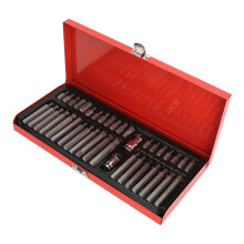 Heavy Duty Impact Socket Bit Kit for Car Auto Repair, Precision Torx Star Spline Mechanic Tool Set in Durable High Carbon Steel, Complete with Case