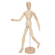 Artists Wooden Manikin Flexible Body Joints Articulated Mannequin with Base for Sketching Drawing Painting Supplies Home Office Desk Decoration Human