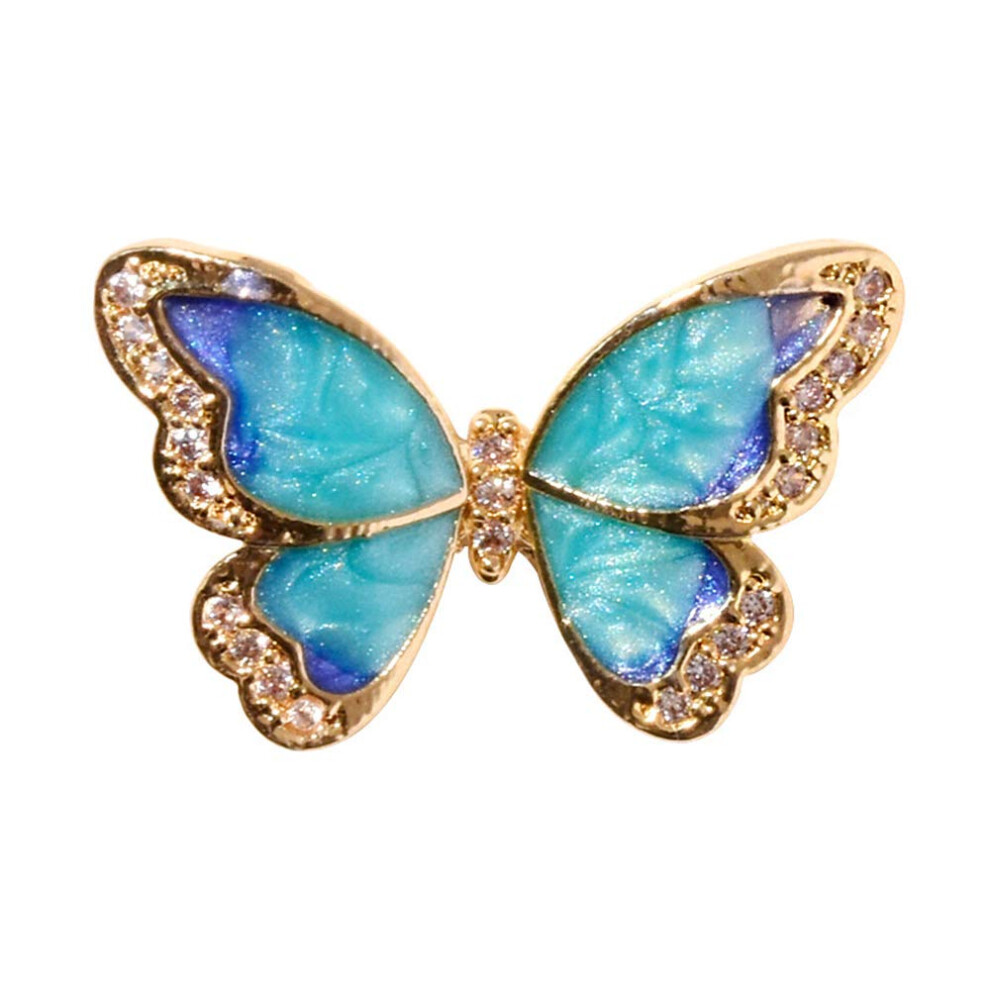 Gold/Silver Butterfly Nail Art Decoration 3D Nail Rhinestones Charms For Diy Manicure