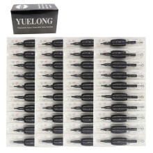 Tattoo Needle and Tube Combo 40PCS 25mm 7RM Disposable Single Stack Magnum Grip for Shading