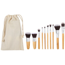 Pinceaux synthétiques doux pour un maquillage naturel, outils de contouring pour le fond de teint et les fards à paupières, fibres de nylon non