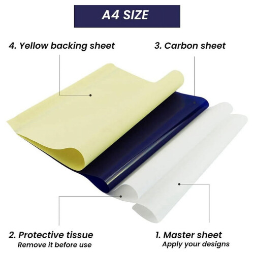 100 Sheets , 4 Layers DIY-Stencil Trancing Paper for Tattooing, , Size A4 1
