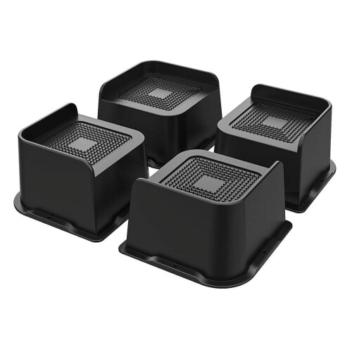 Elevadores de cama de 3 polegadas (7,6 cm), resistentes, com abertura de 4,8 x 4,8 polegadas (12,2 x 12,2 cm), pacote com 4 unidades, elevadores para