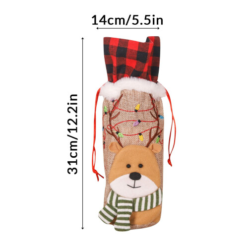 Χριστουγεννιάτικη τσάντα χειρός CISIL Christmas Supplies για κούκλες, κόκκινη και μαύρη, 1