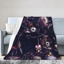Painajainen ennen joulua -hotellihuopa, anime-huopa sängylle, sohvahuopa, erittäin pehmeä fleecehuopa makuuhuoneeseen, olohuoneeseen, 60 x 50