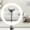 "Luminária circular de LED de 10 polegadas com tripé flexível e suporte para celular - Perfeita para selfies perfeitas, gravações de vídeo e 6