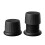 2 elevadores de cama ajustables para muebles, sofás, mesas y sillones - Negro 1