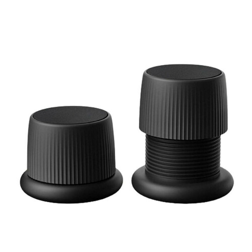 2 elevadores de cama ajustables para muebles, sofás, mesas y sillones - Negro