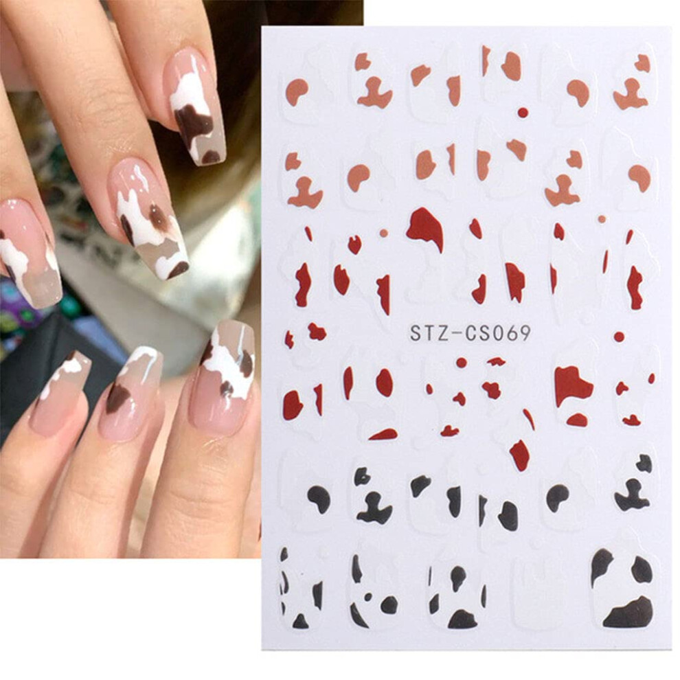 Colorful Lines 3D Nail Art Stickers with Abstract Geometry, SelfAdhesive French Tip Decals