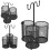 Utensil Caddy Black: Οργάνωση μαχαιροπήρουνων κουζίνας για κουτάλι, πιρούνι - Συμβατή με 2