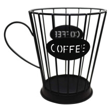 Porta capsule di caffè, cestino porta capsule per caffè espresso da cucina (piccolo) - Nero
