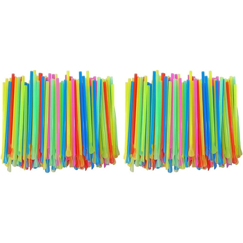 Casewin300PCS Καλαμάκια Κουταλιού Χιονιού Πλαστικός Κώνος Καλαμάκι Κουτάλι Μίας