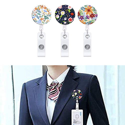 3 τεμάχια Badge Reels Retractable Backpack με κλιπ αλιγάτορα, θήκες ετικετών ονόματος για 1
