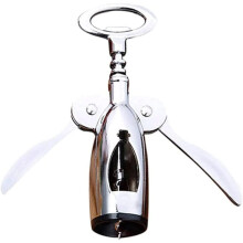 Stainless Steel Corkscrew Wine Opener with Stopper, Wing Style Easy Lever Wine Bottle Opener