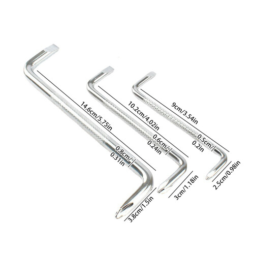 XIANXIAN Right Angle Screwdriver Set, 90 Offset Flat & Phillips Head, Bent Low Profile Screw Driver 2