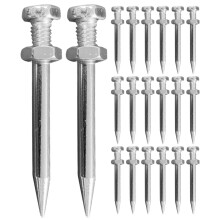 40Pcs Spící Bróga Aerator le haghaidh Urn Plandálaí Gairdín Tiller Uirlis Lawn Miotal Scairf Fear Bréifnithe