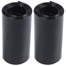 2pcs 70mm/44mm PVC Heat Shrink Tubing Wrap Black 2M 6.5Ft for