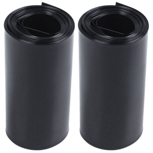 2 τεμάχια θερμοσυστελλόμενο σωλήνα PVC 70mm/44mm μαύρο περιτύλιγμα 2M 6.5Ft για