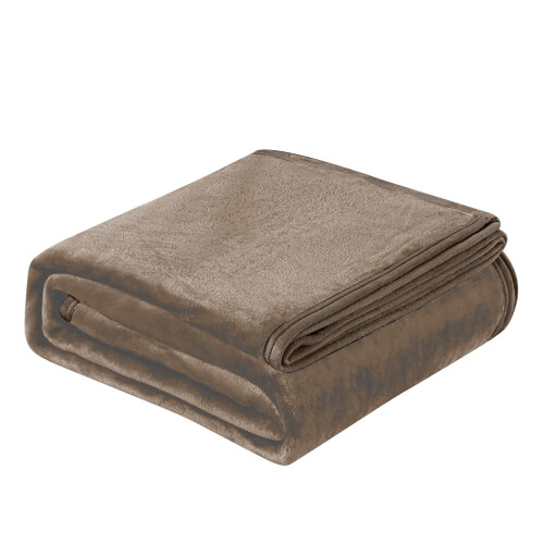 WJSXC Super Soft Warm Solid Warm Micro Plush Fleece Blanket Throw Rug Sofa Bedding 100x150cm coffee 1