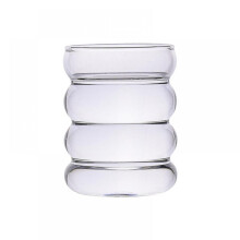 Japanese Stripe Milk Jug Heat-resistantn Glass Cup With Handle Coffee Milk Tea Separator Fair Cup Home Cafe Drinkware Gift