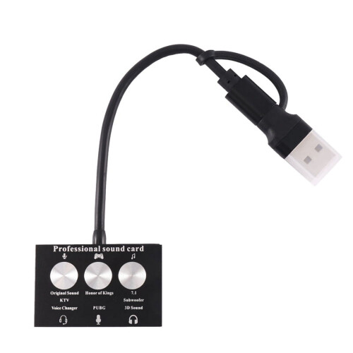 Εξωτερική κάρτα ήχου USB τύπου C για ζωντανό παιχνίδι K Song USB σε ήχο Προσαρμογέας