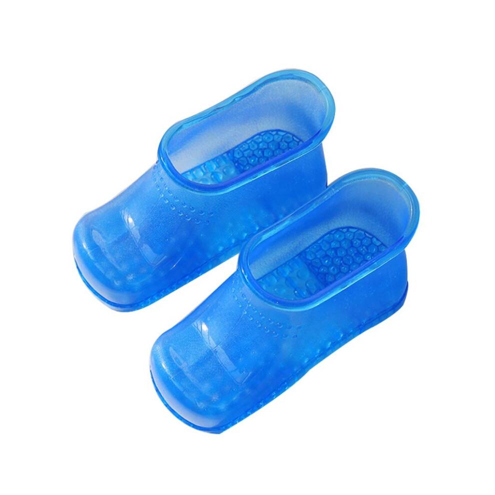 Foot Bath Massager with NonSlip Base, ShoeShaped Pedicure Soaking Tub, Blue 12cm