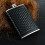 6 -Piece Black Leather Wrap Stainless Steel Hip Flask Set 7