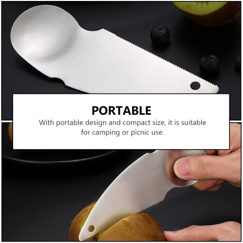 Ensemble de 3 outils : cuillère à kiwi, grattoir, éplucheur de citron, pelle à pastèque, râpe à chou 2