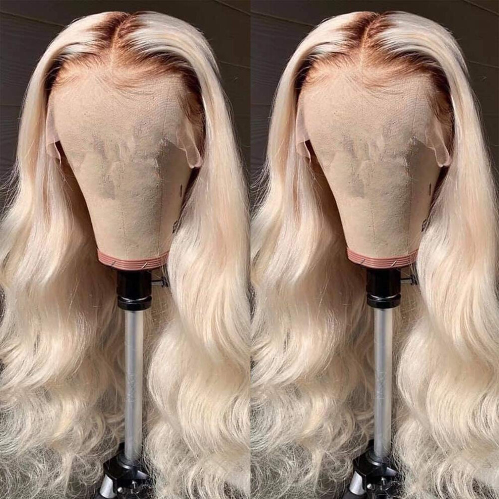Unisex Glueless Lace Front Wig For Women Long Curly Density Synthetic Natural Hairline 20 Inch