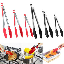 Hesroicy 3Pcs 7/9/12" Kitchen Tongs, Heat-resistant, Non-Stick, Dishwasher Safe, Rust-proof Stainless Steel, Ergonomic Design, compatible with buffet