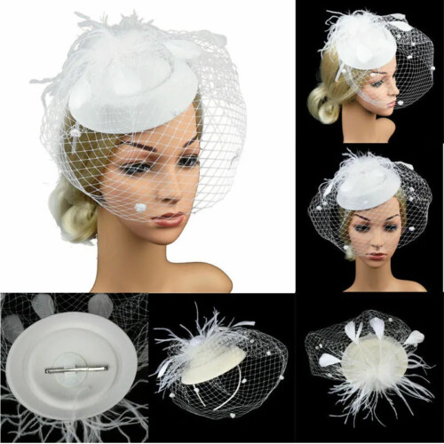 Γυναικείο καπέλο Fascinators με κορδέλα για τσάι και πάρτι - Μπλε σκούρο 1