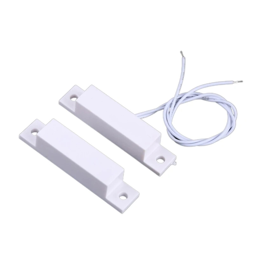 Door Window Alarm Sensor Magnetic Reed Switch No Nc White 2.51 Inch Adhesive Mount Security 9174973460435