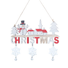 Outdoor Home Holiday Decoration, Christmas Tree Wood Sign with Farmhouse Hanging Plaque, Merry Christmas Door Sign (1 Pc)