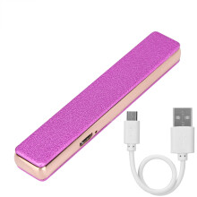 Kannettava USB-sytytin, ladattava sähkösytytin ulkoiluun, violetti sinkkiseosrunko takaa kestävyyden ja tyylin