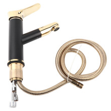Matte Black And Gold Kitchen Faucet, Pull Down Sprayer Kitchen Faucet, Elevate Your Cooking Experience With An Elegant Touch Of Modernity, For Your