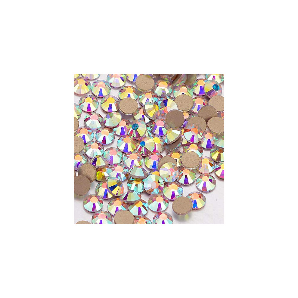 Nail Art Rhinestones Crystal AB Flatback Glass NonHotfix Mixed Sizes for Crafts and Nails