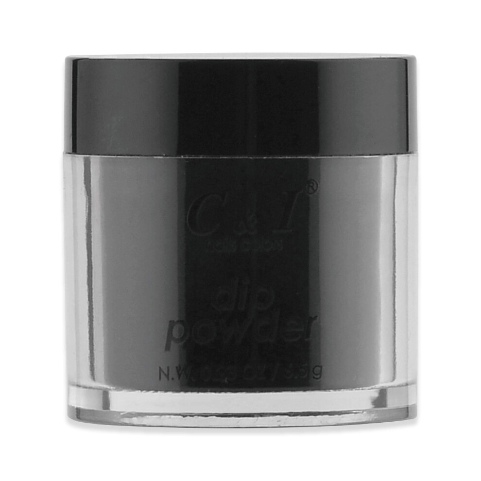 Black Dip Powder For Nails Buildable Coverage Smooth Salon Finish 0.23Oz Professional Color #4