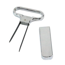 Two Prong Corkscrew Wine Bottle Opener Removes Fragile Corks Without Damage for Home and Travel