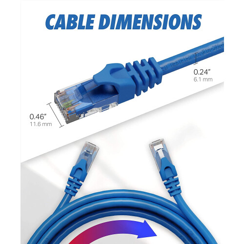Καλώδιο Ethernet Cat6, 30 πόδια (2 τεμάχια) LAN, utp Cat6, RJ45, καλώδιο δικτύου, patch, καλώδιο internet - 2