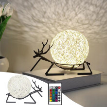 Bureaulampen voor de slaapkamer, nachtlampje met ledlamp, compatibel met kerstverlichting, klein nachtlampje voor de woonkamer en hal.