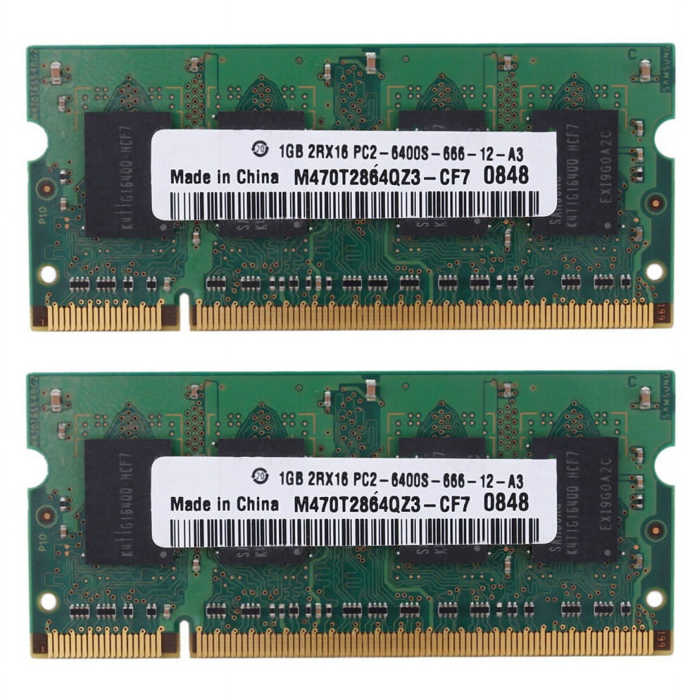 2X Ddr2 1Gb Notebook Ram Memory 2Rx16 800Mhz Pc2-6400S 200Pins Sodimm Laptop Memory 9395123855509