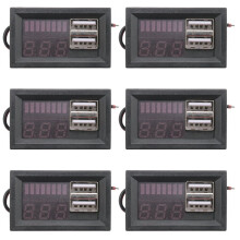 6-krotny czerwony woltomierz cyfrowy z wyświetlaczem LED, mini miernik napięcia, tester napięcia