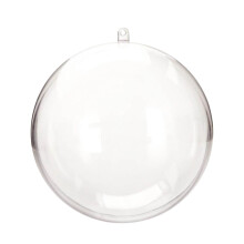 Ensemble de 5 boules de Noël transparentes en plastique à monter soi-même, incassables, compatibles avec SKDOGDT