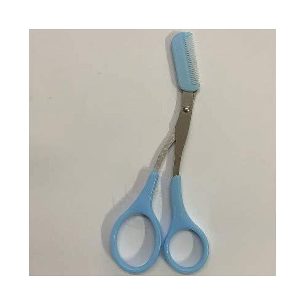 Black Eyebrow Trimmer Scissor With Comb Facial Hair Removal Grooming Shaping Shaver Cosmetic Makeup Accessories (Black)