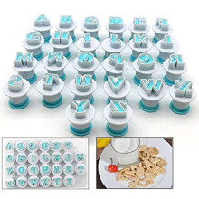 26 stuks hoofdletters van het alfabet, uitsteker voor fondantkoekjes, reliëfmaker, taartdecoratie, bakvormen en andere bakbenodigdheden